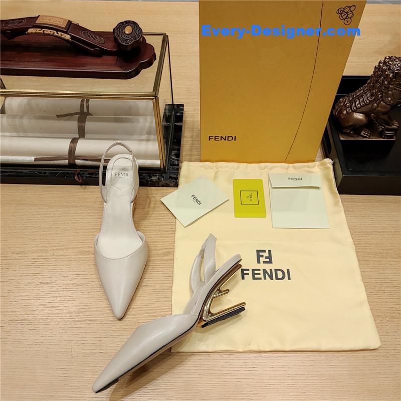 F**di back strap toe high heels