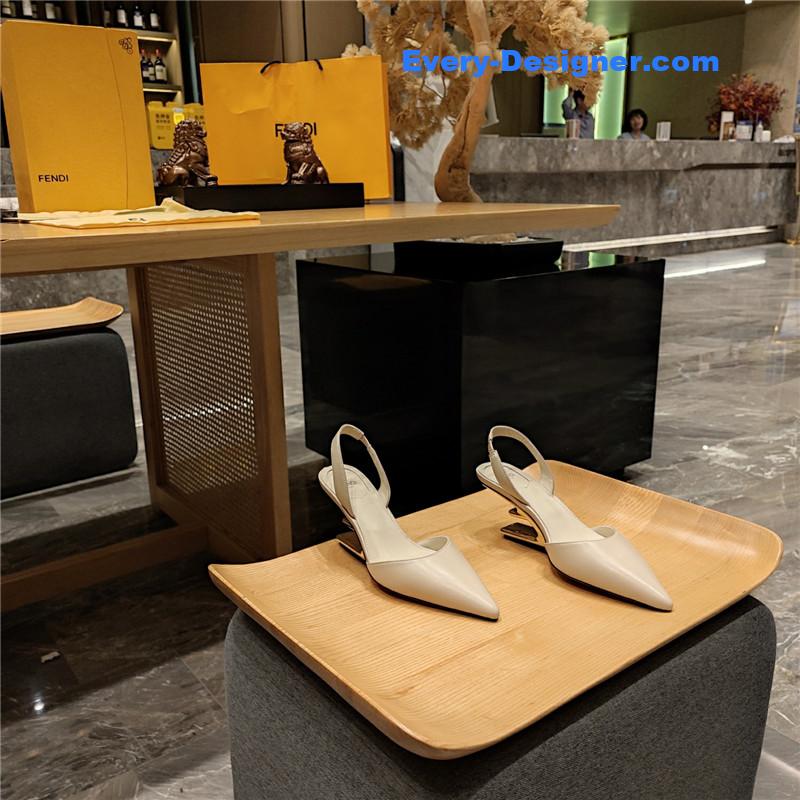 F**di back strap toe high heels