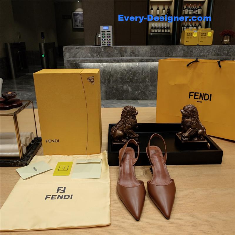 F**di back strap toe high heels