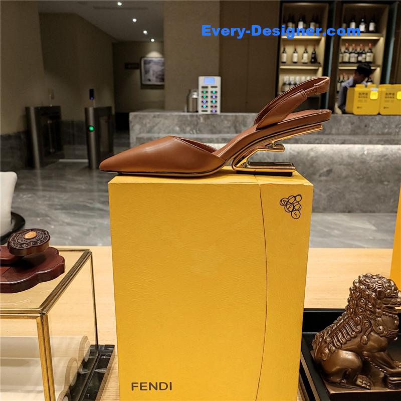 F**di back strap toe high heels