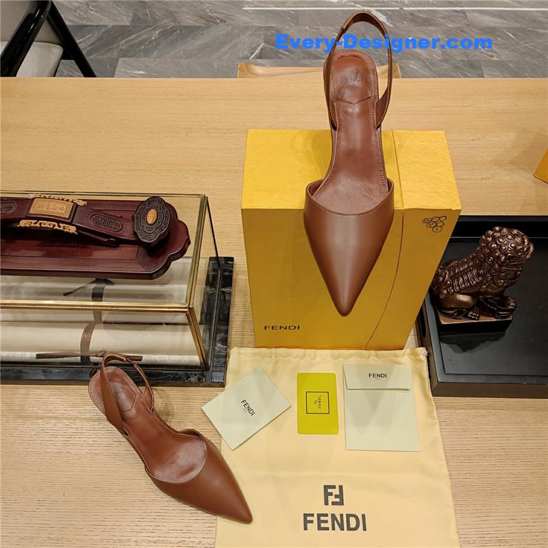 F**di back strap toe high heels