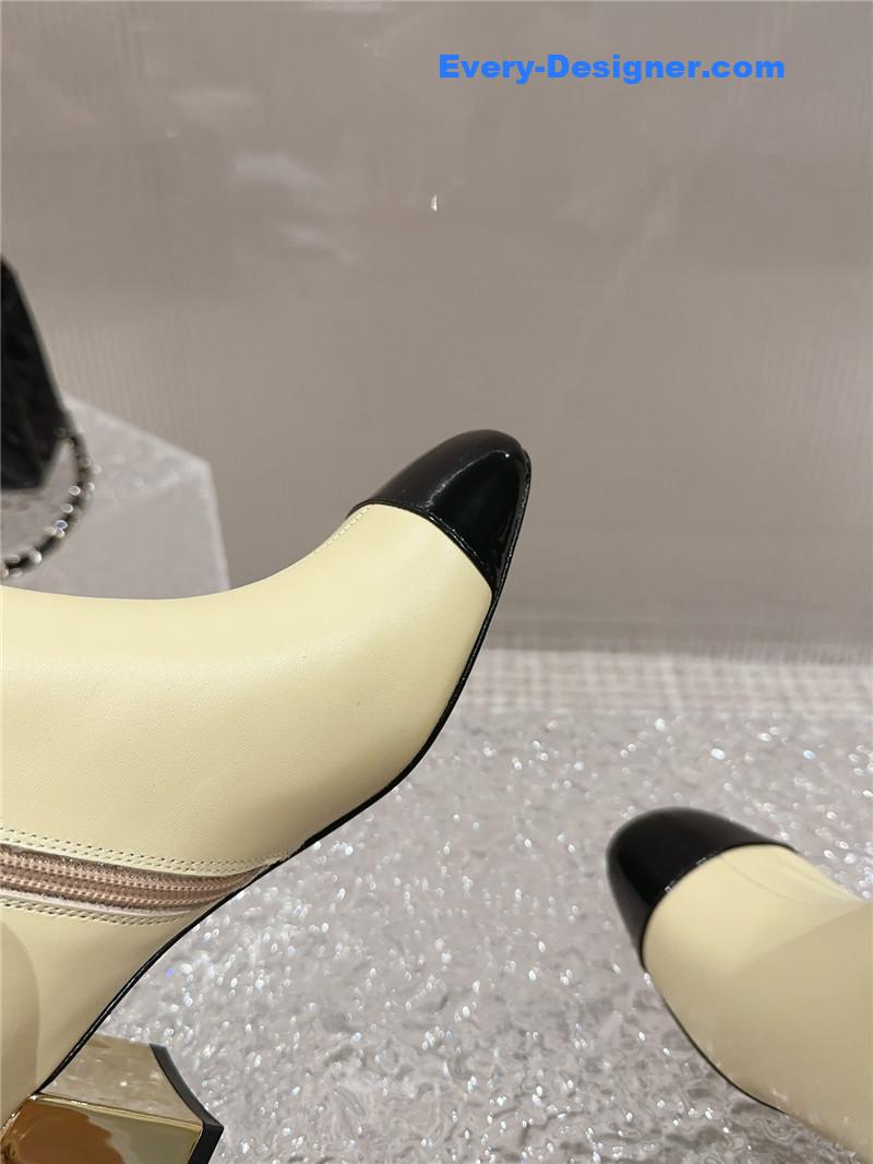 CC pearl accessories high heel boots