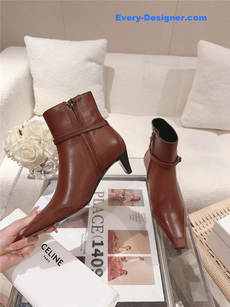 Ce1i*e british pointed toe early autumn ankle boots