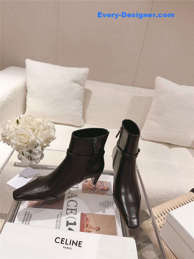 Ce1i*e british pointed toe early autumn ankle boots