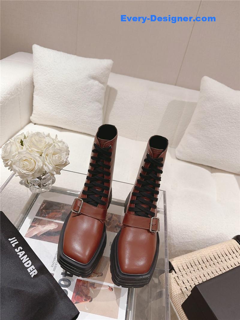 jil sander square toe martin boots