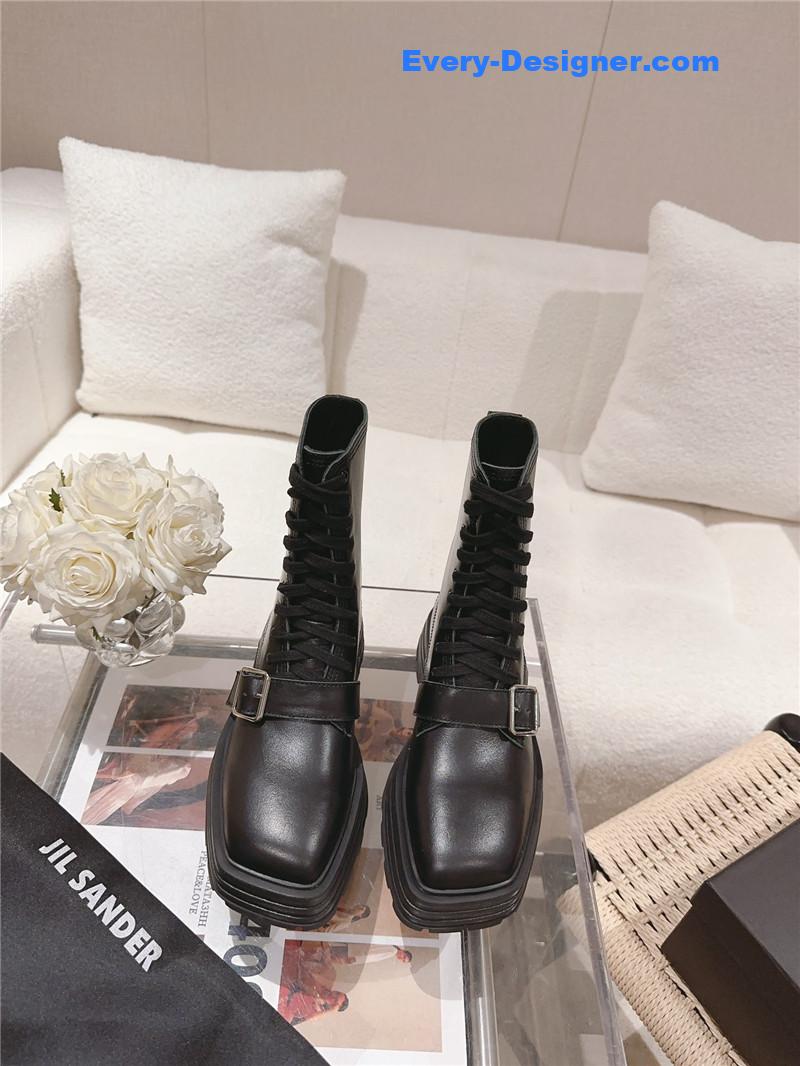 jil sander square toe martin boots