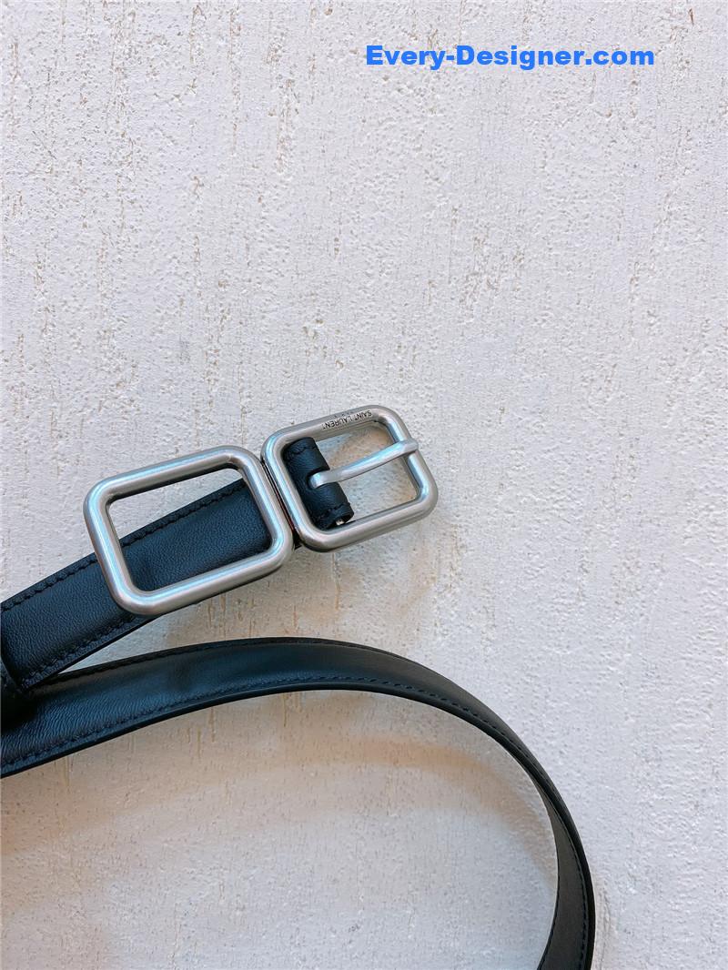 Y51 double buckle narrow belt