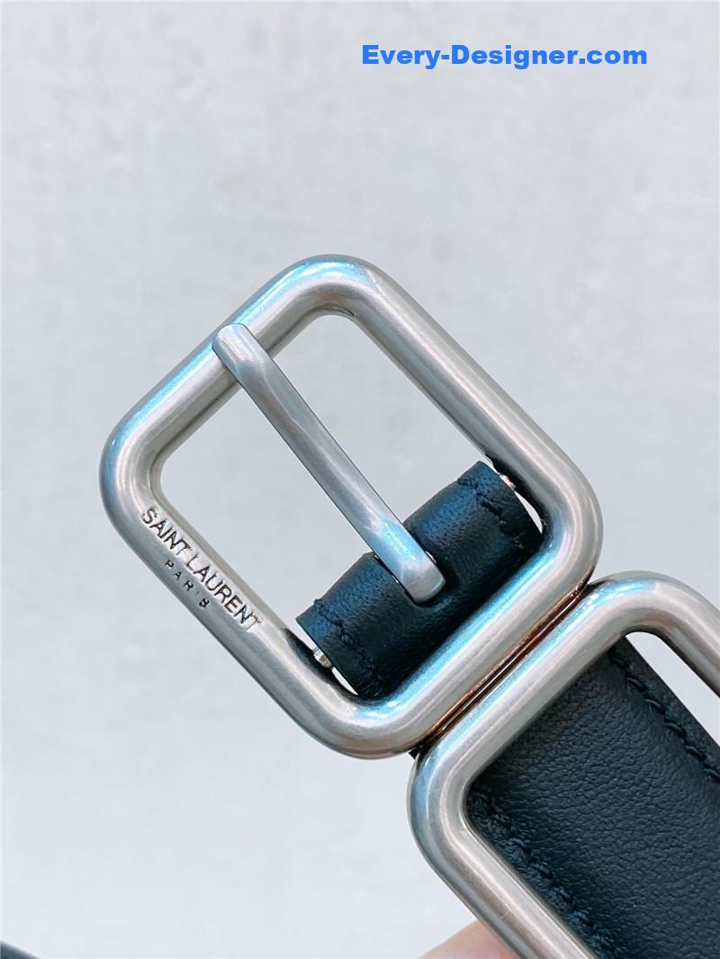 Y51 double buckle narrow belt