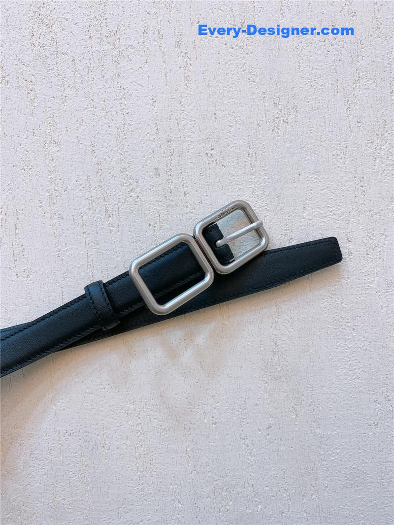 Y51 double buckle narrow belt