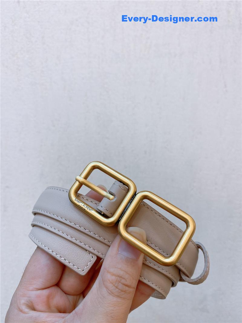 Y51 double buckle narrow belt