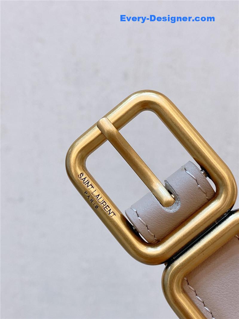 Y51 double buckle narrow belt