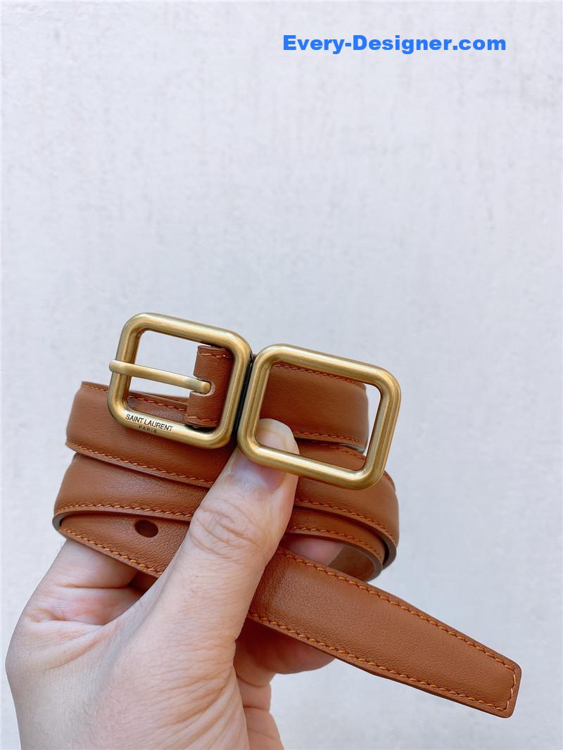Y51 double buckle narrow belt