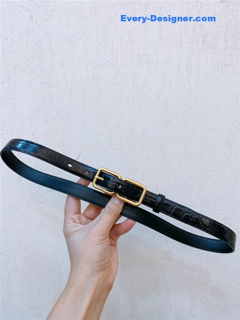 Y51 double buckle narrow belt