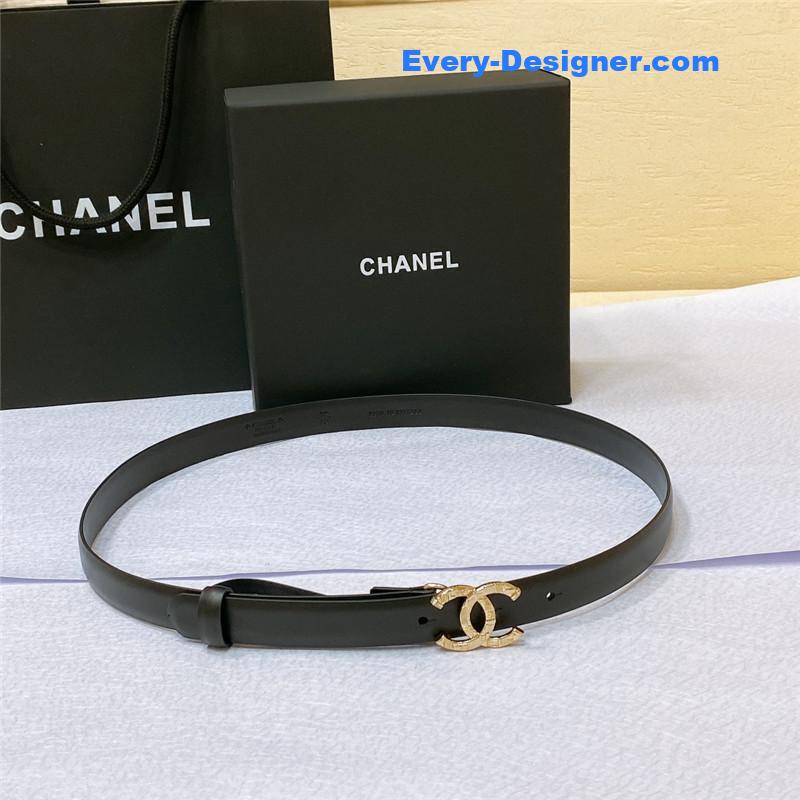 Ch**el cc engraved craft logo buckle belt