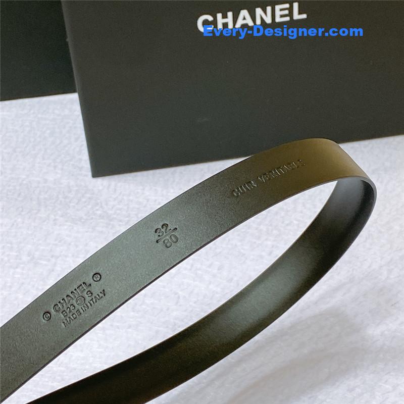 Ch**el cc engraved craft logo buckle belt
