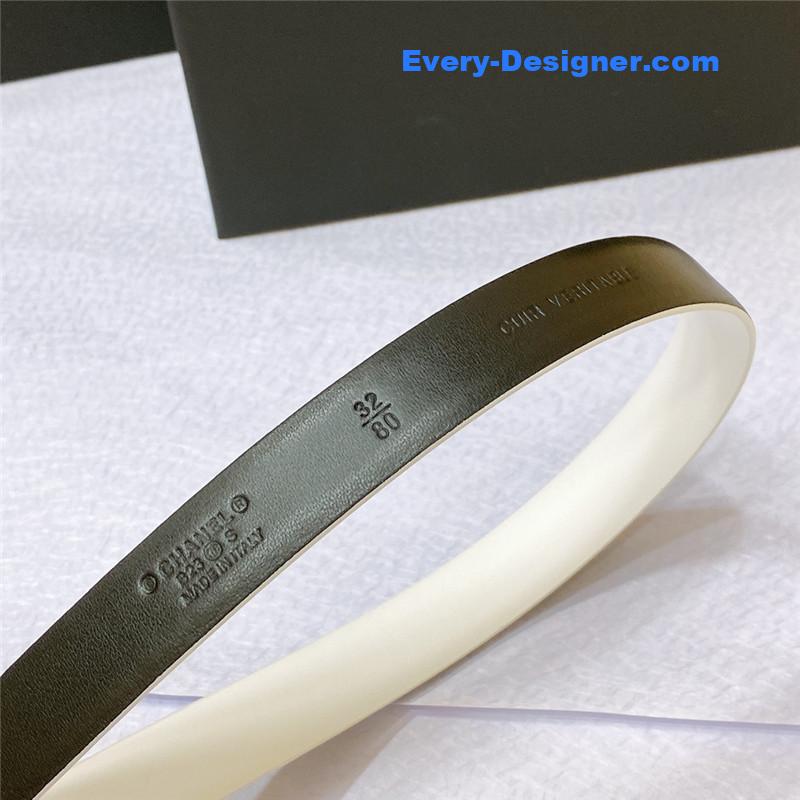 Ch**el cc engraved craft logo buckle belt