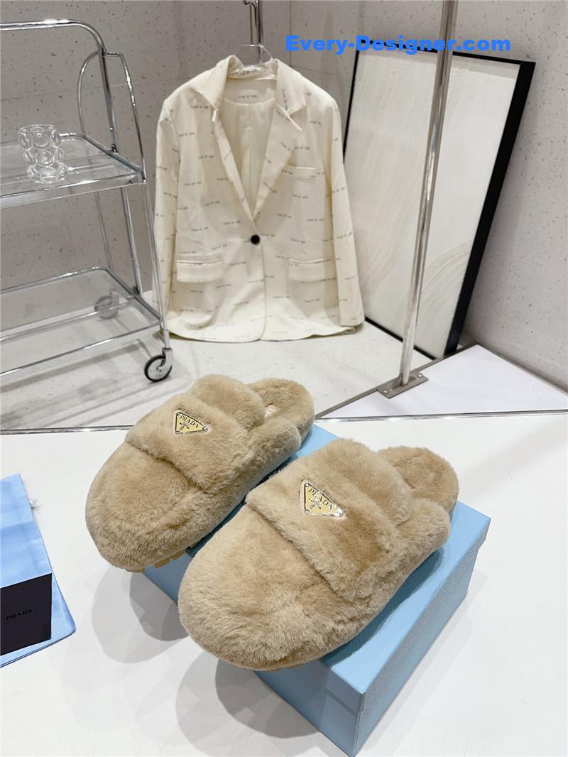 Pra*a autumn winter fur slippers