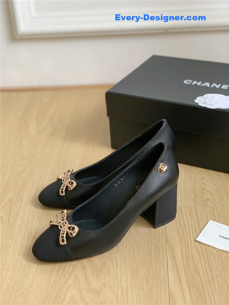 cc double c butterfly D1am0nd buckle shoes