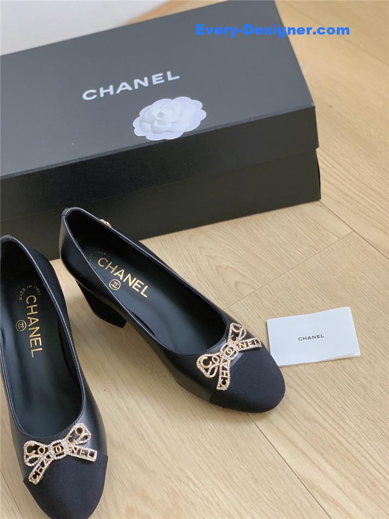 cc double c butterfly D1am0nd buckle shoes