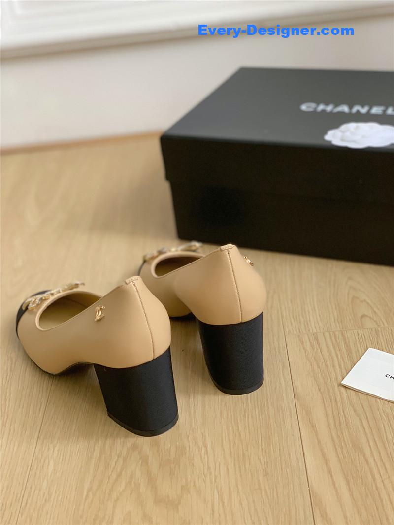 cc double c butterfly D1am0nd buckle shoes