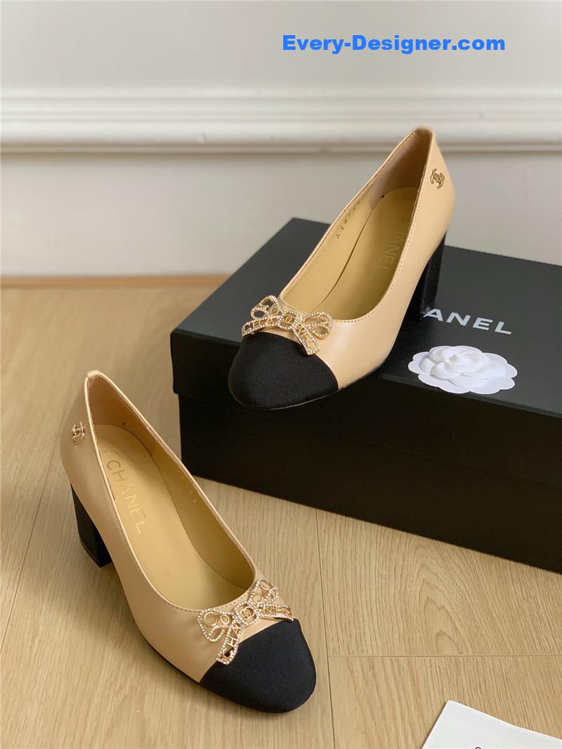 cc double c butterfly D1am0nd buckle shoes