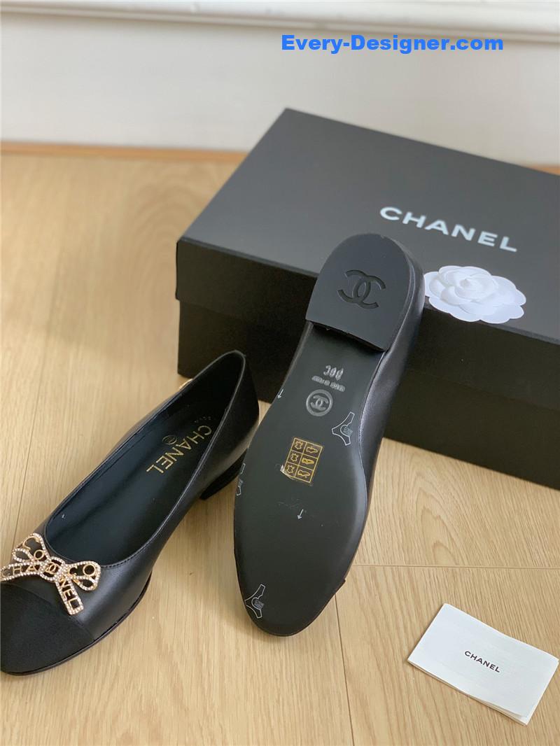 cc double c butterfly D1am0nd buckle shoes