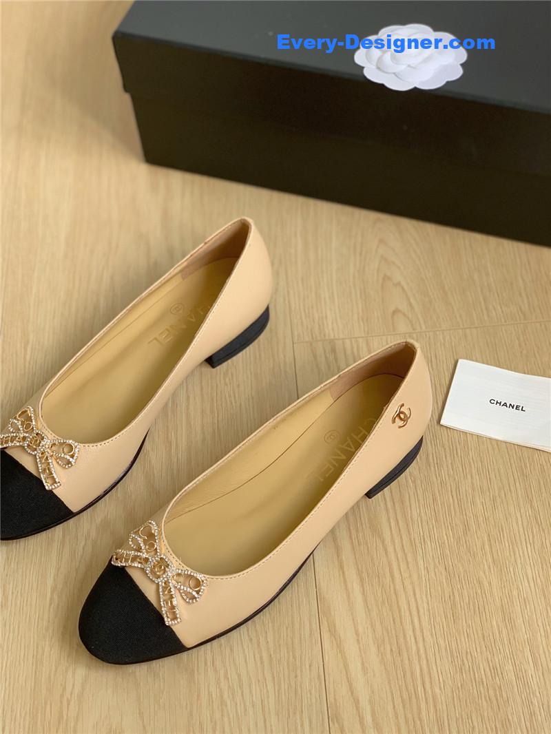 cc double c butterfly D1am0nd buckle shoes