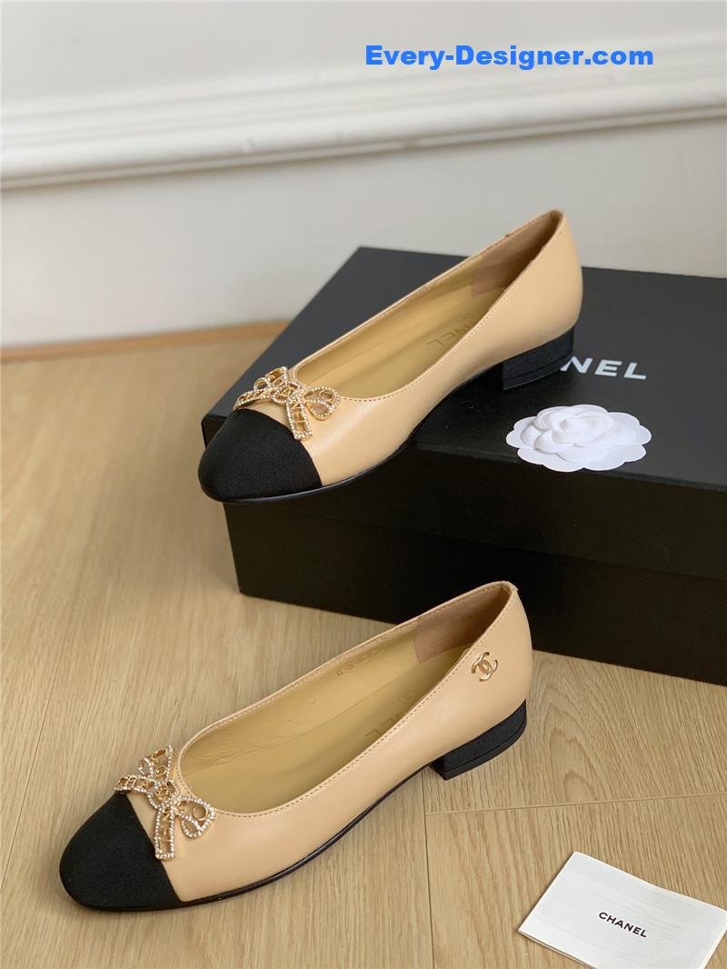 cc double c butterfly D1am0nd buckle shoes