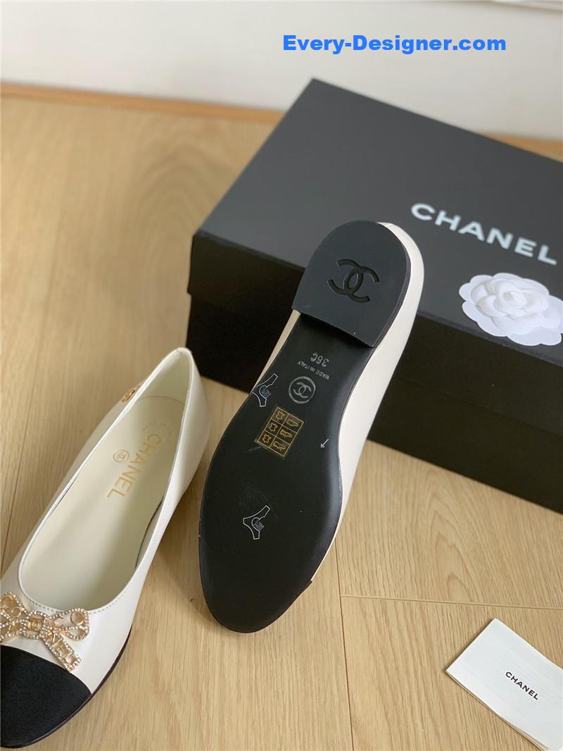 cc double c butterfly D1am0nd buckle shoes