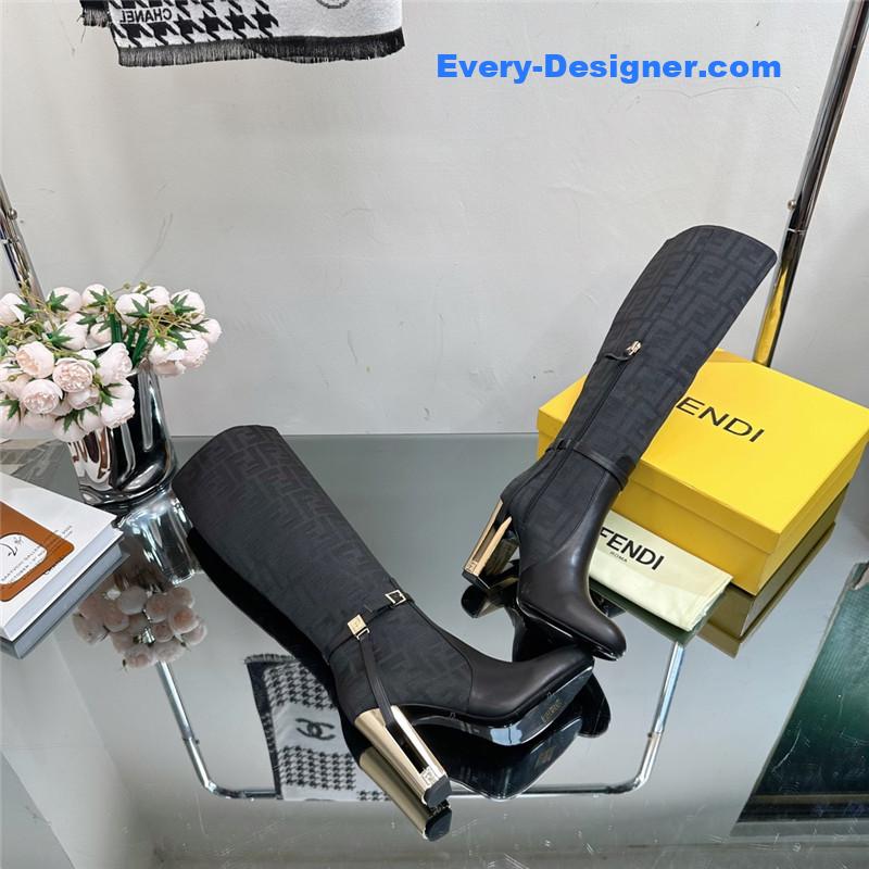 F**di hollow chunky heel ankle boots