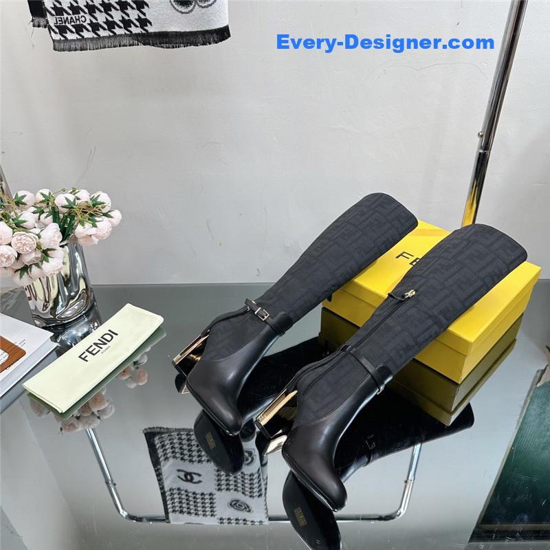 F**di hollow chunky heel ankle boots