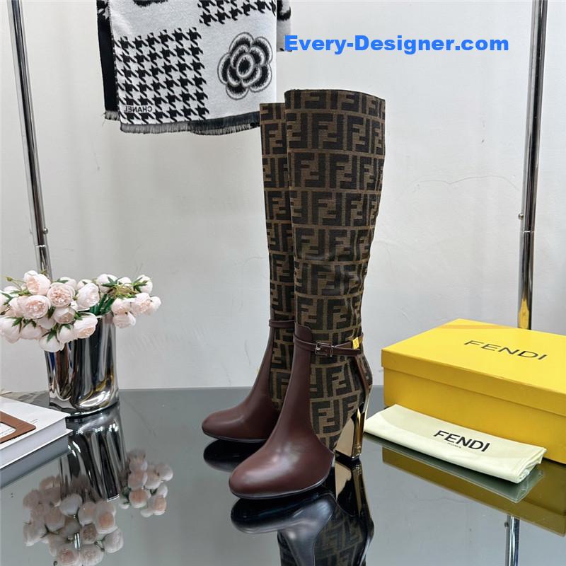 F**di hollow chunky heel ankle boots