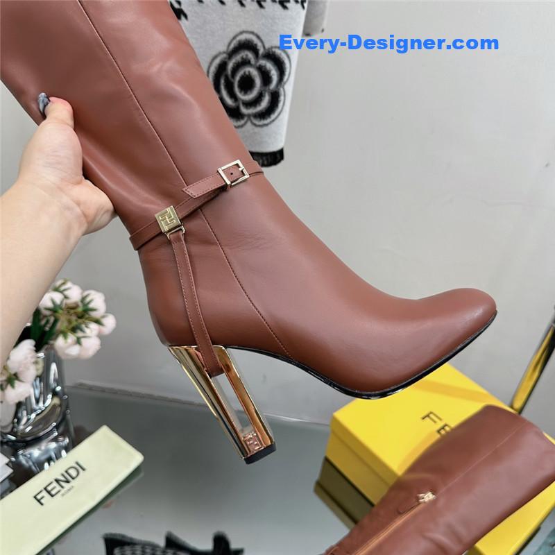 F**di hollow chunky heel ankle boots