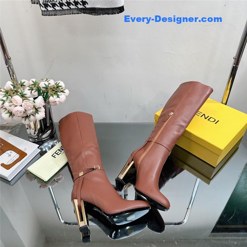 F**di hollow chunky heel ankle boots