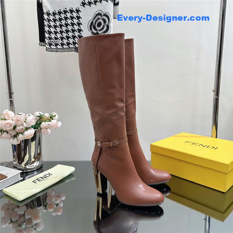 F**di hollow chunky heel ankle boots