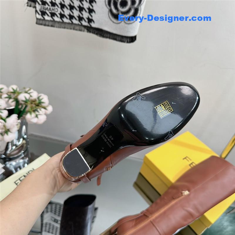 F**di hollow chunky heel ankle boots