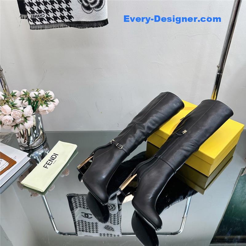 F**di hollow chunky heel ankle boots