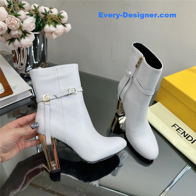 F**di hollow chunky heel ankle boots