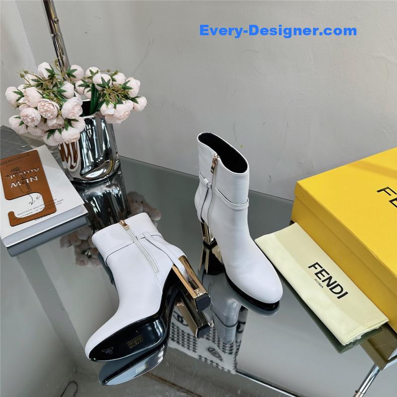 F**di hollow chunky heel ankle boots