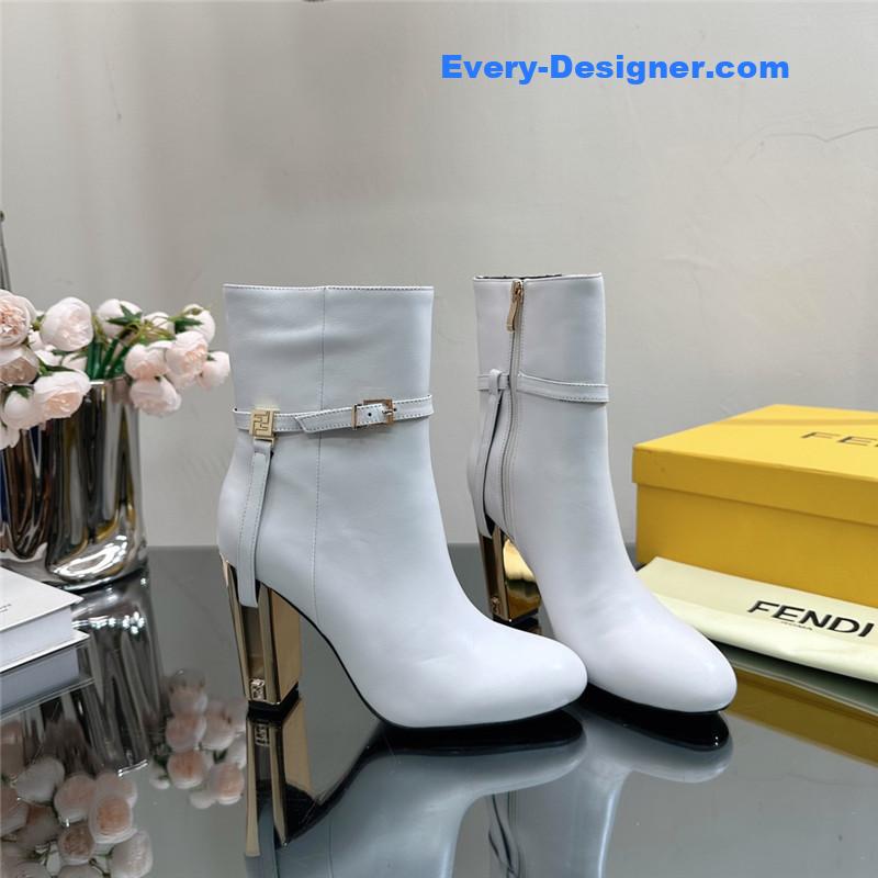 F**di hollow chunky heel ankle boots