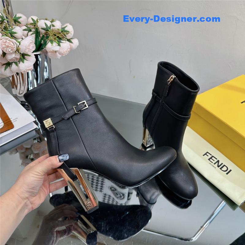 F**di hollow chunky heel ankle boots