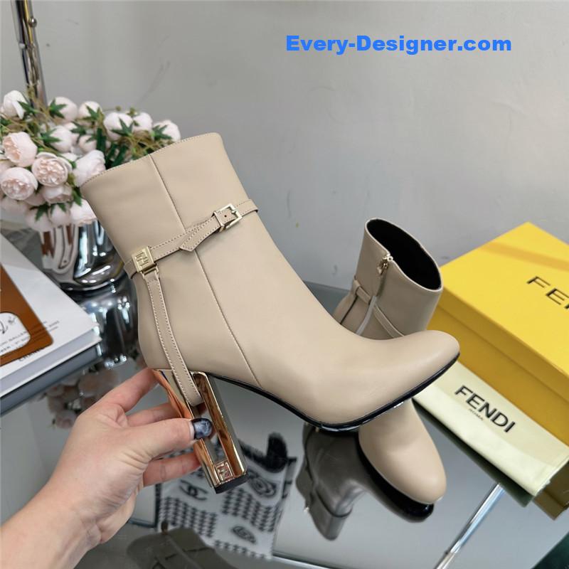 F**di hollow chunky heel ankle boots