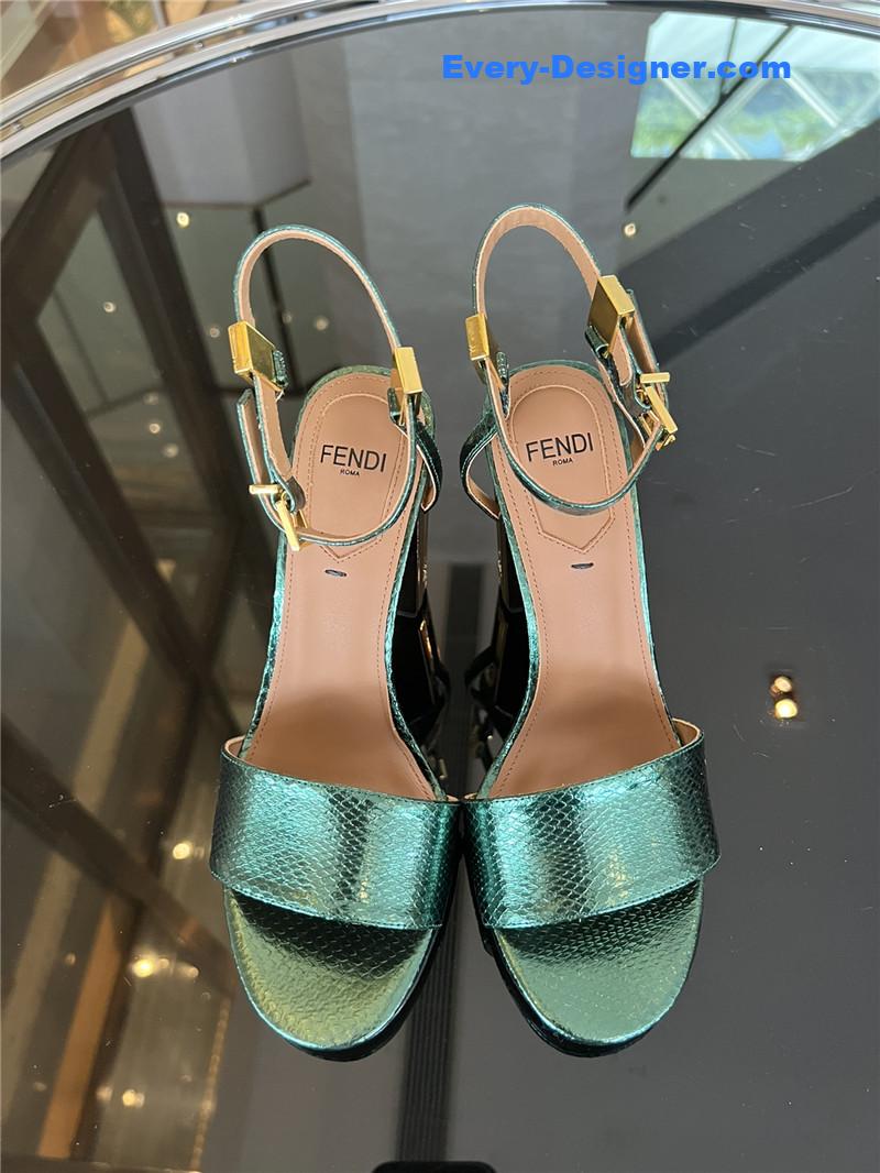 F**di delfina round toe sandals