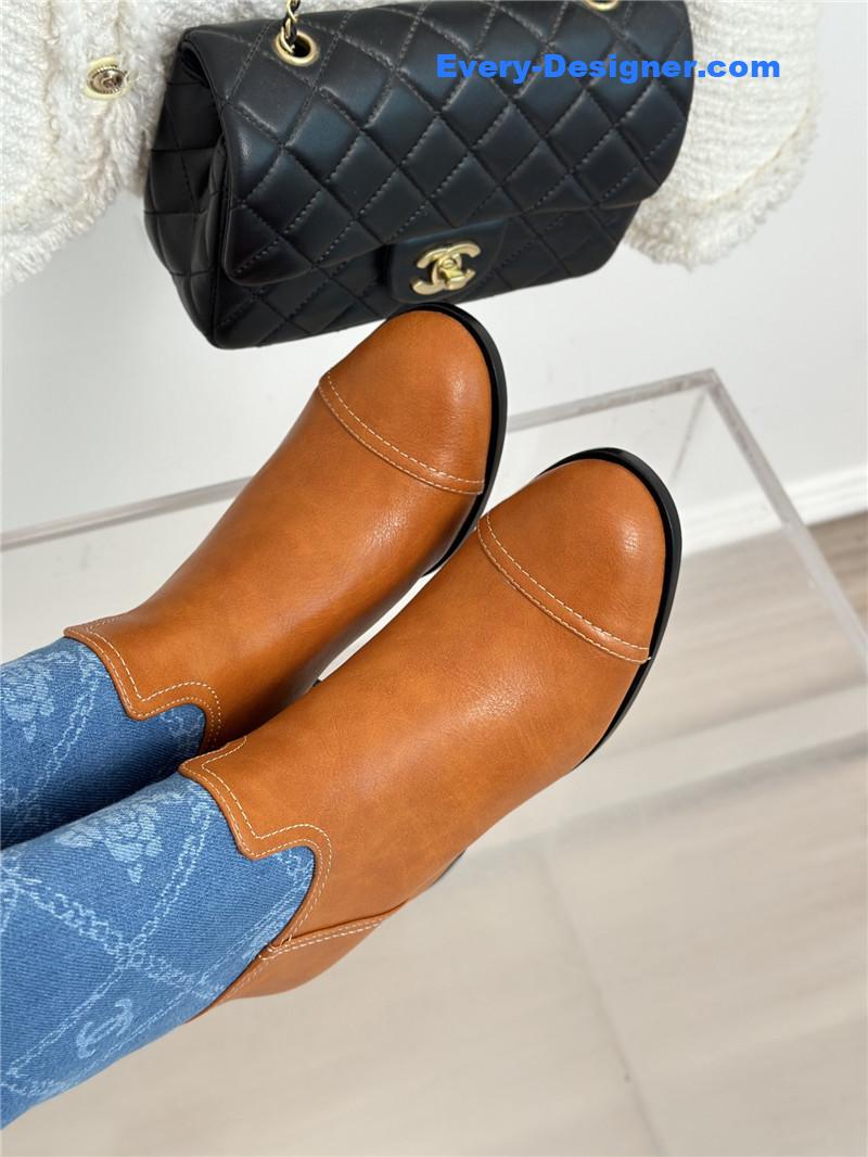 CC new chunky heel cowboy boots