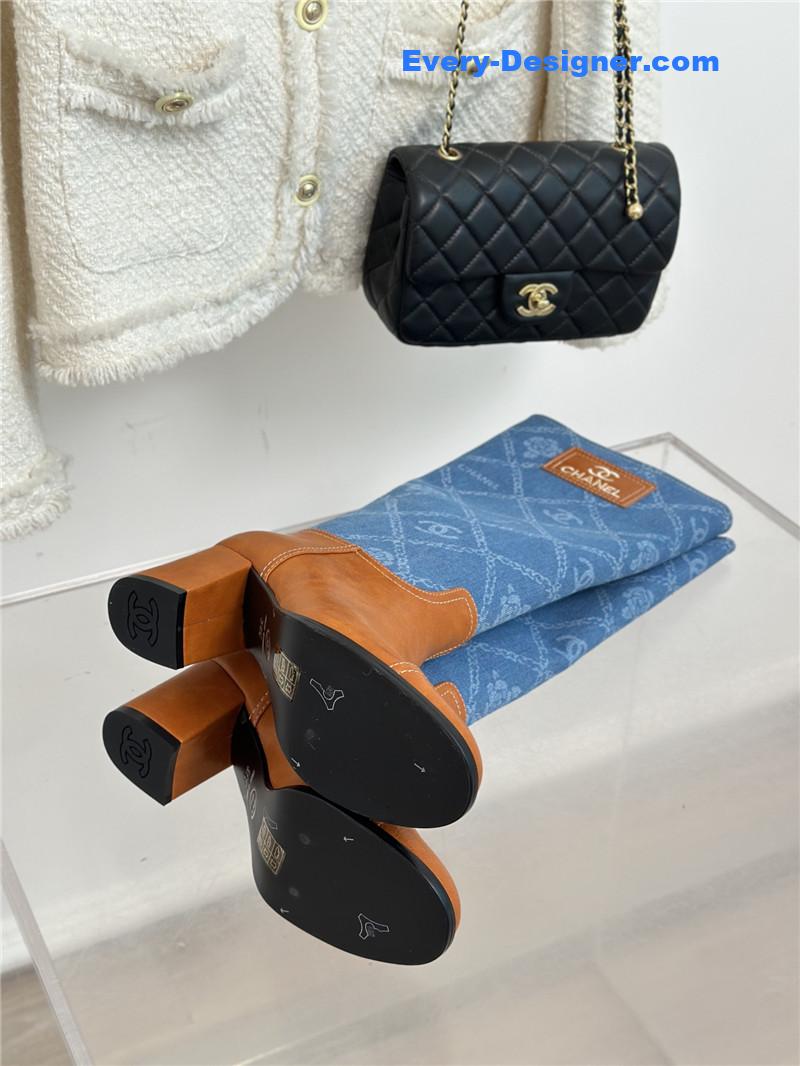 CC new chunky heel cowboy boots