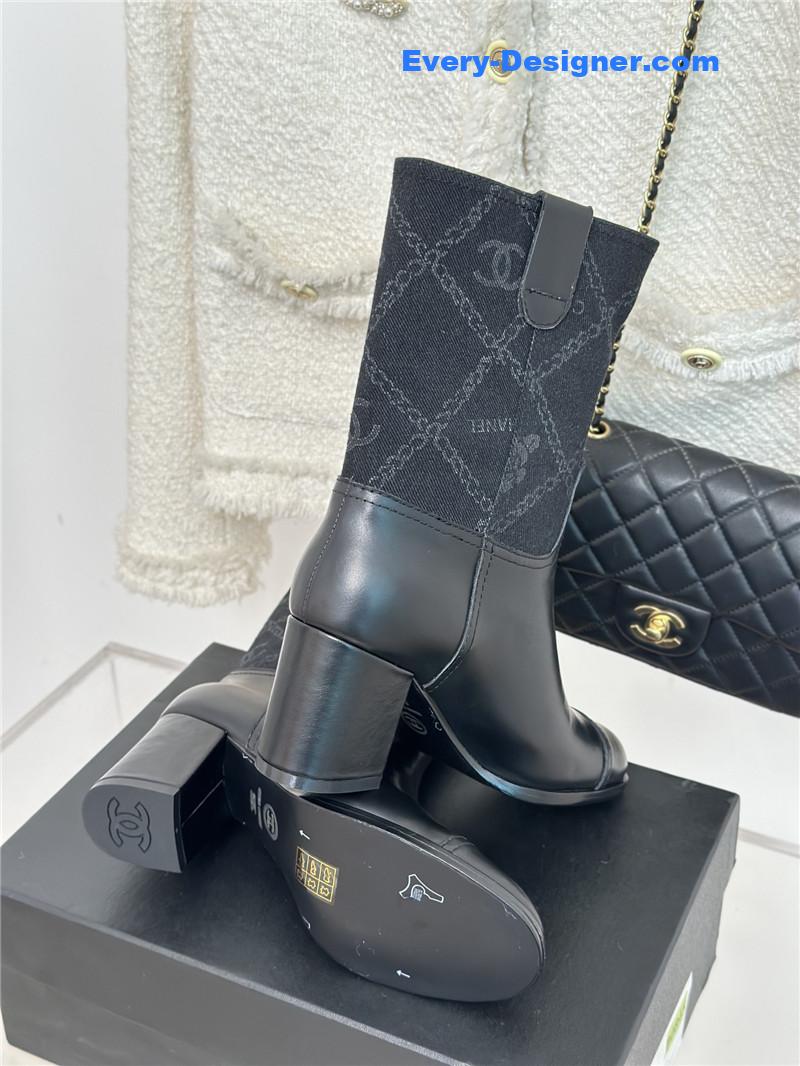 CC new chunky heel cowboy boots