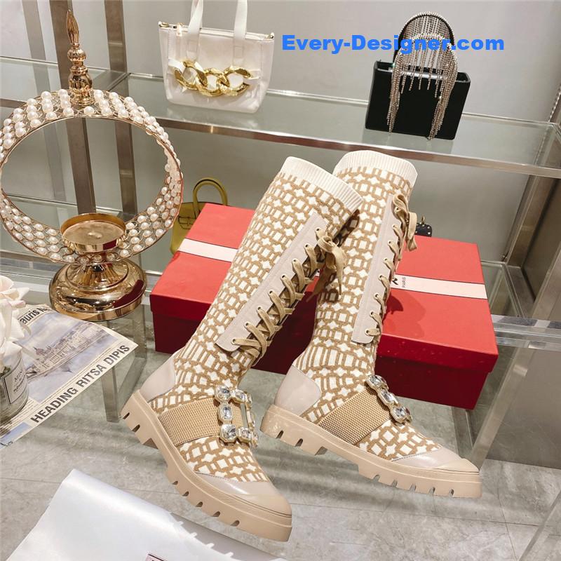 Roger vivier new boots knit boots sports high boots