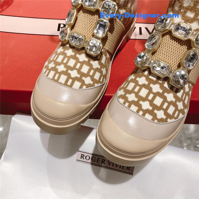 Roger vivier new boots knit boots sports high boots