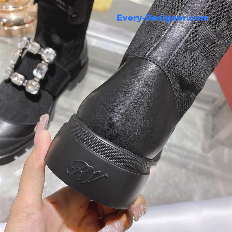 Roger vivier new boots knit boots sports high boots