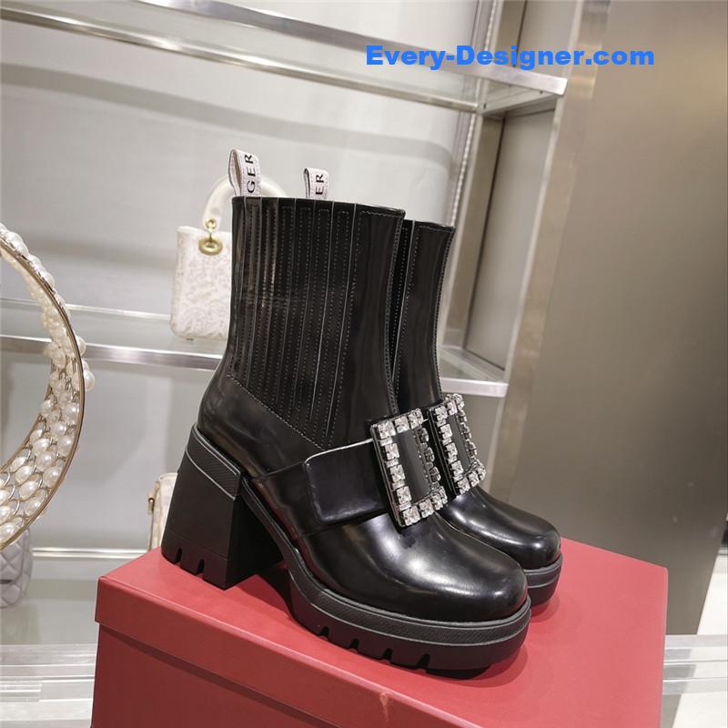 Roger vivier autumn and winter new high-heeled ankle boots